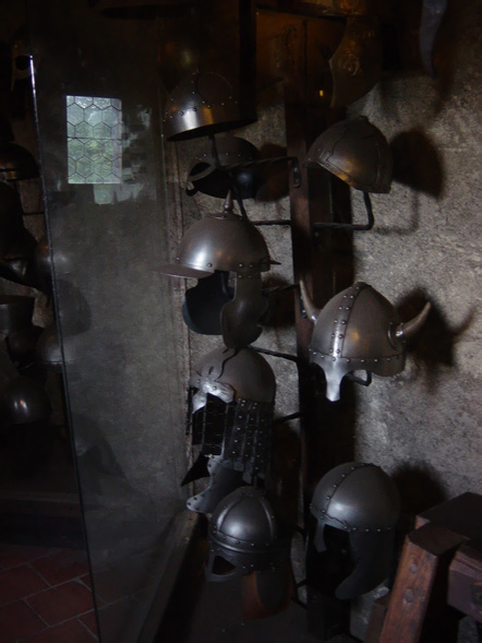 armors in the golden road prague castle